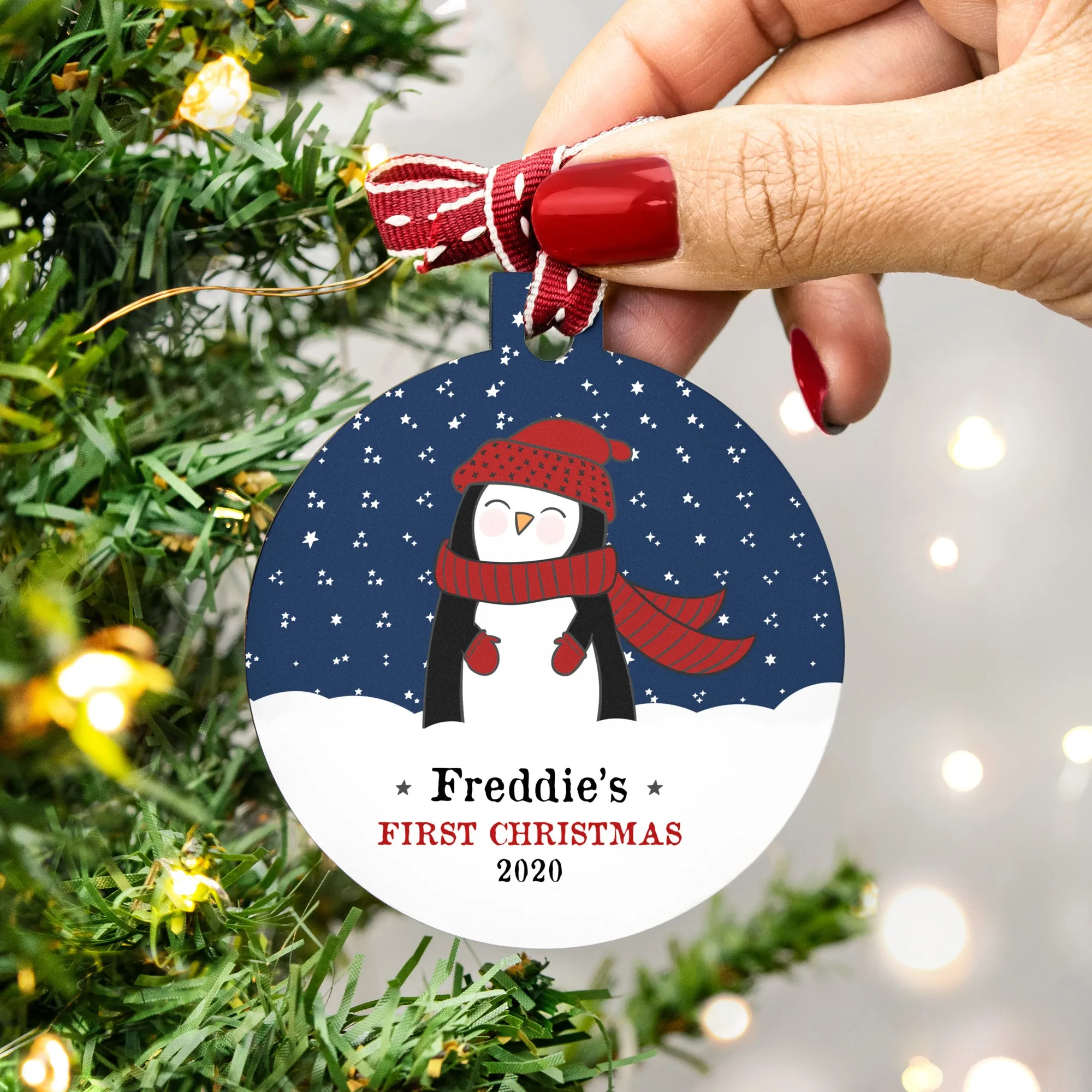Baby's First Christmas Snowy Penguin Bauble