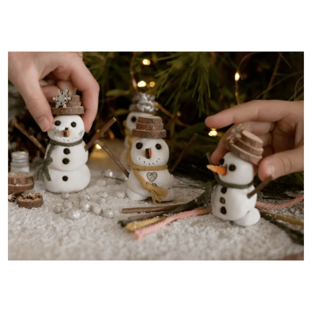 Do It Yourself Clay Snowmen