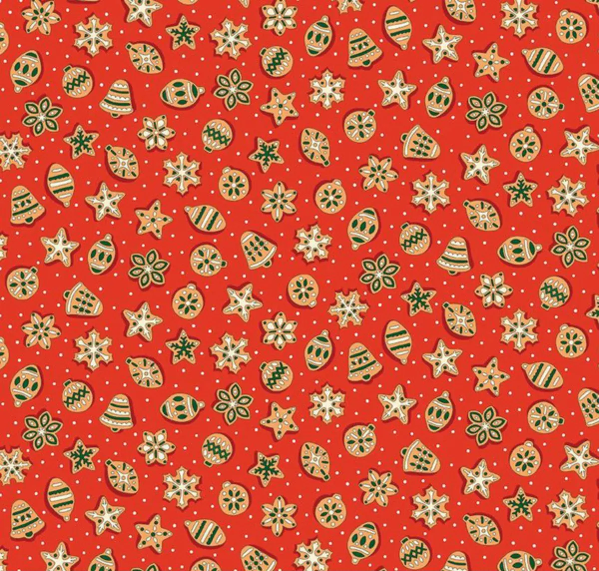 Festive Fair Snowy Gingerbread Delight B Yardage