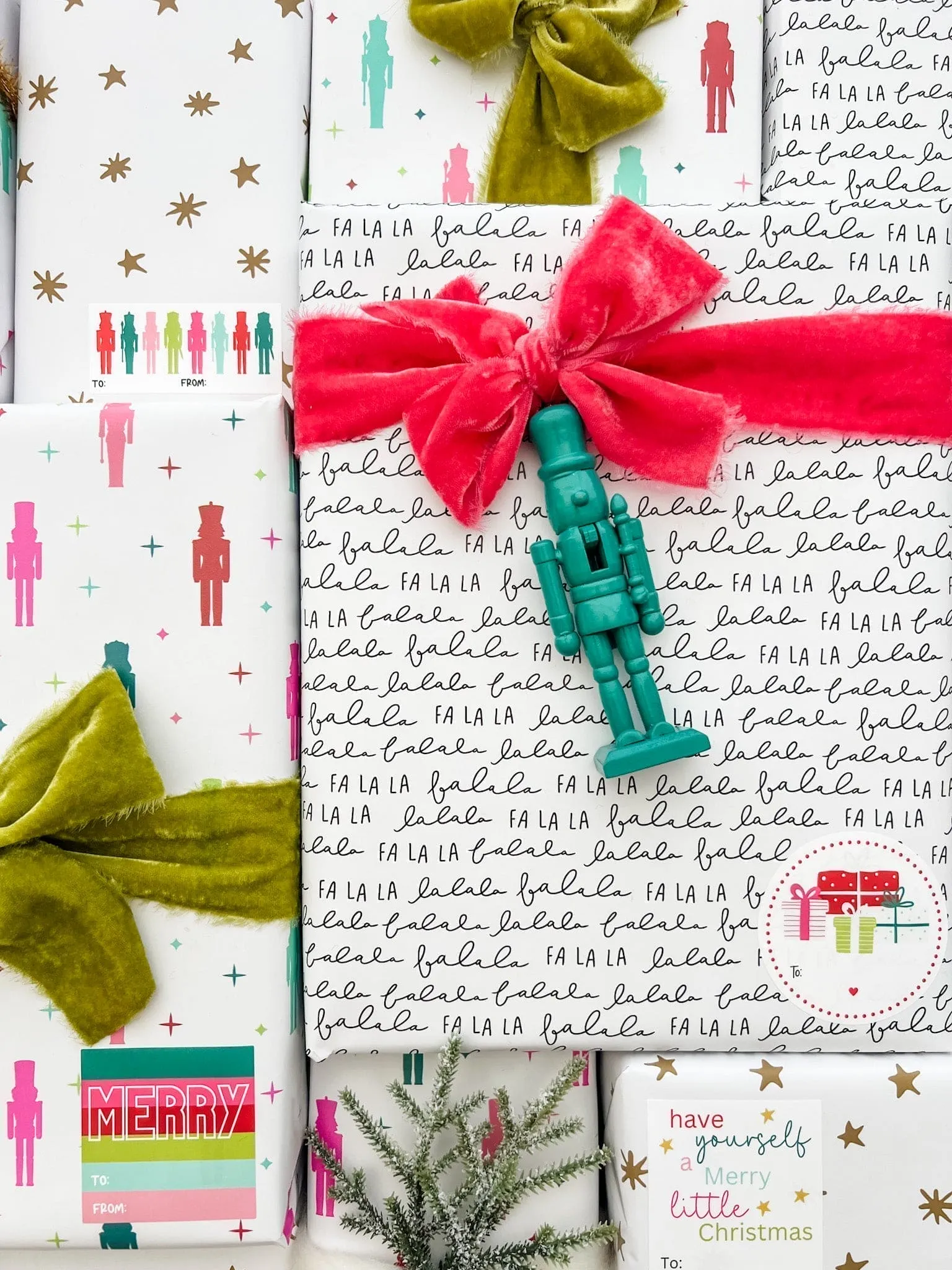 Holiday Wrapping Kit - Colorful Nutcracker