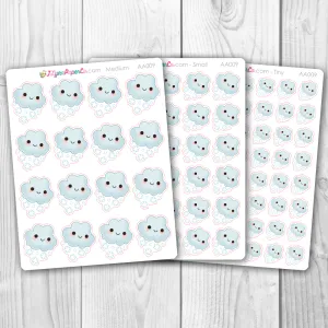 Kawaii Snowy Weather Stickers | AA009