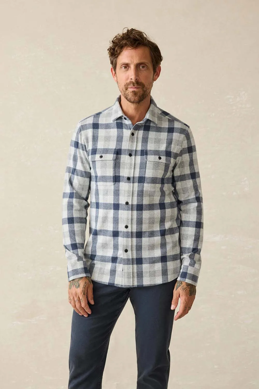 LEGEND SWEATER SHIRT Snowy Night Check
