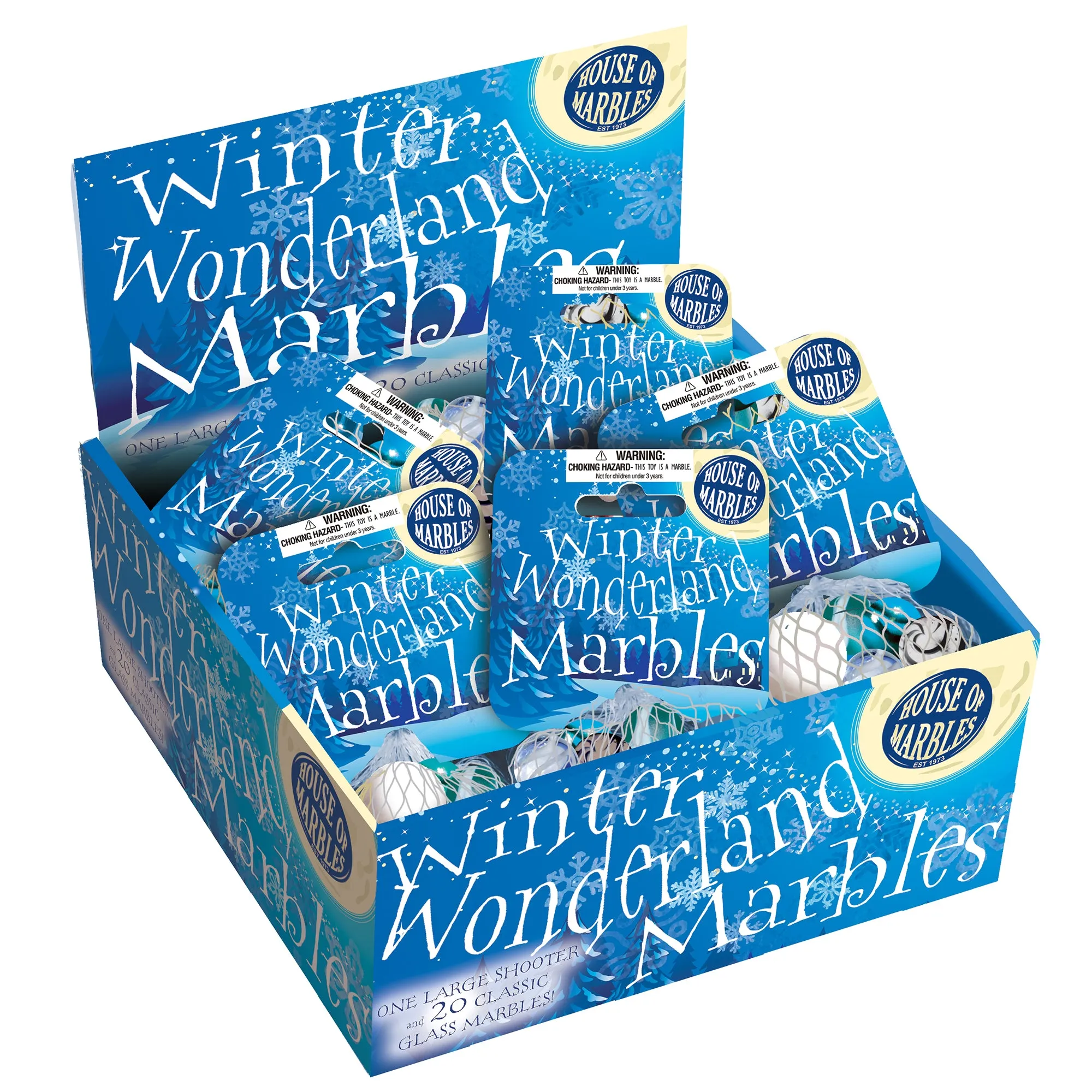 Net Bag Marbles - Winter Wonderland