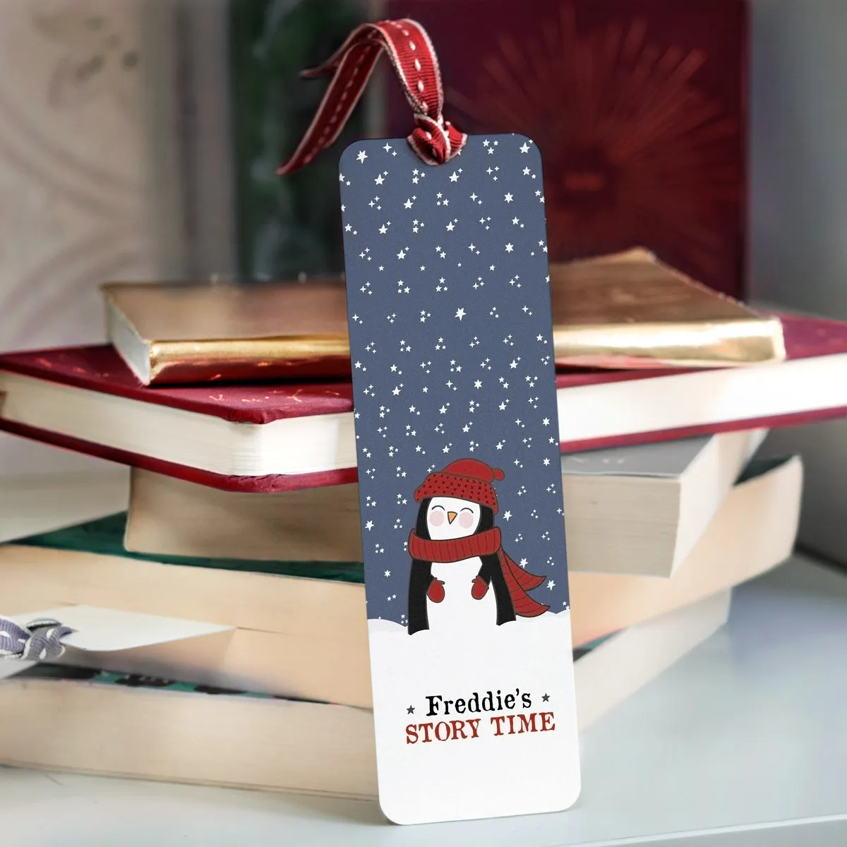 Personalised Children's Snowy Polar Bear Metal Bookmark