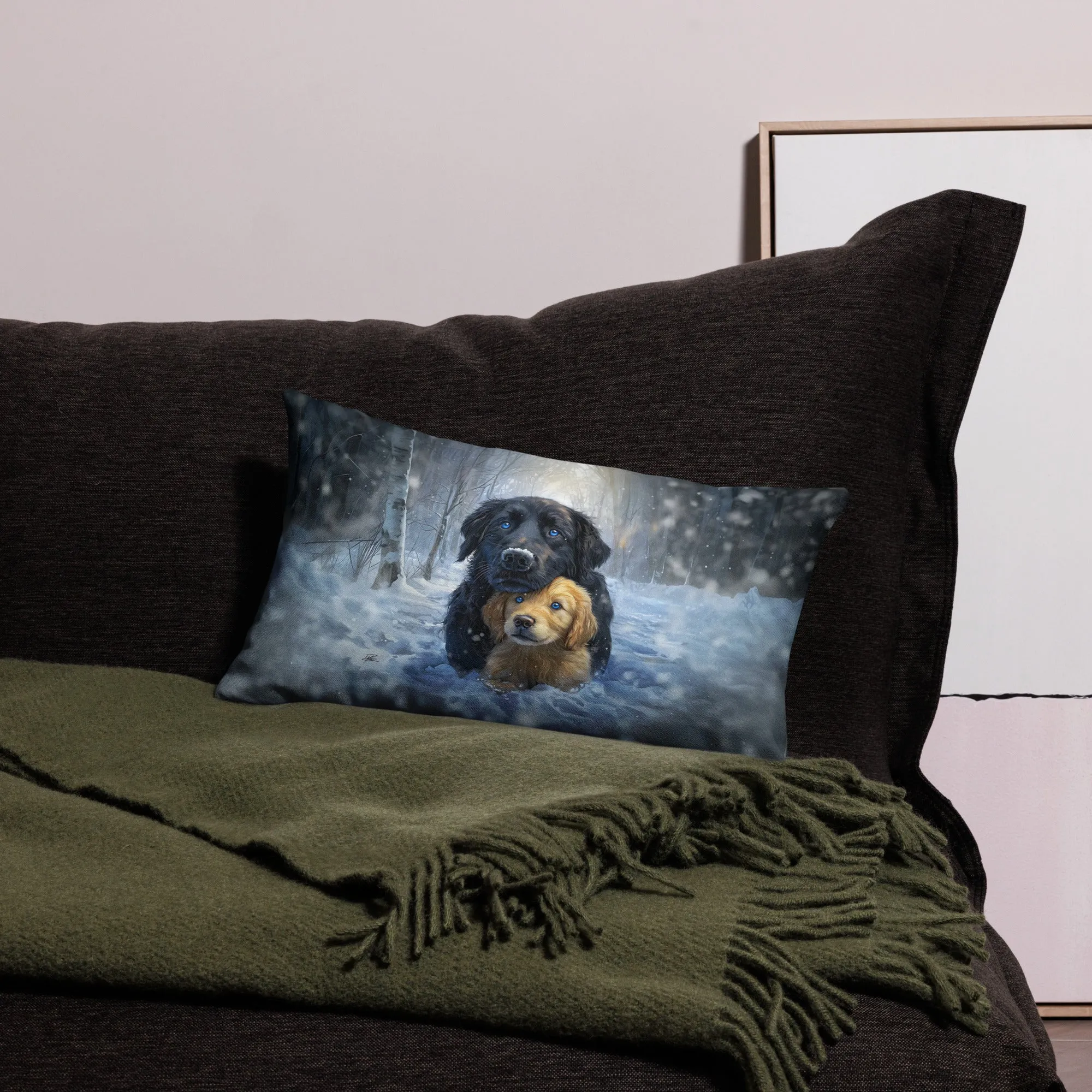 Snowy Embrace Premium Pillow