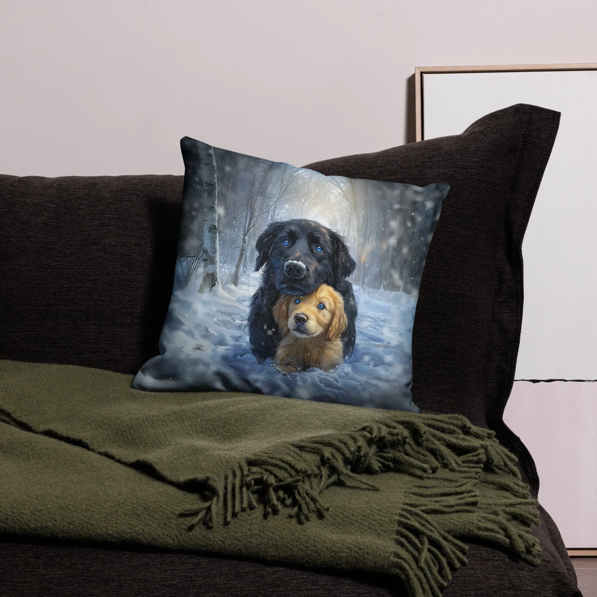 Snowy Embrace Premium Pillow
