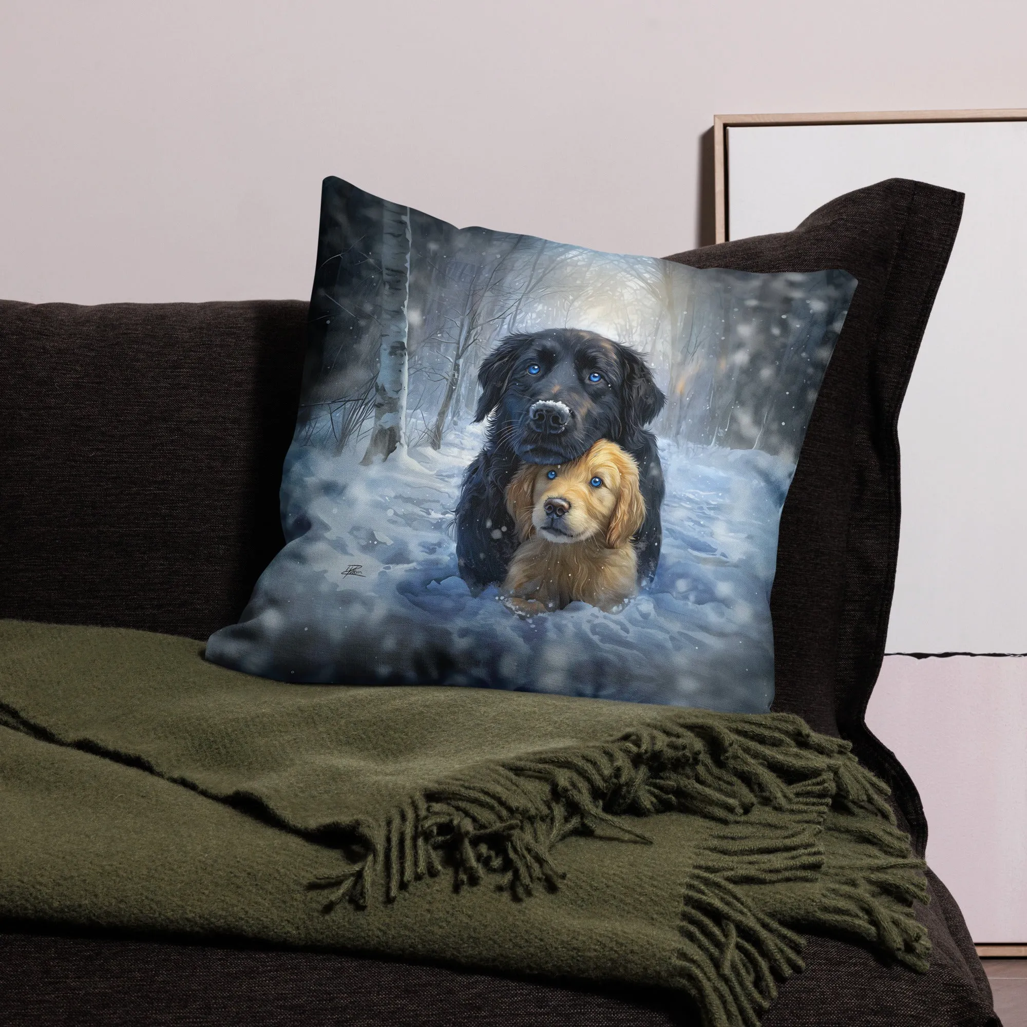 Snowy Embrace Premium Pillow