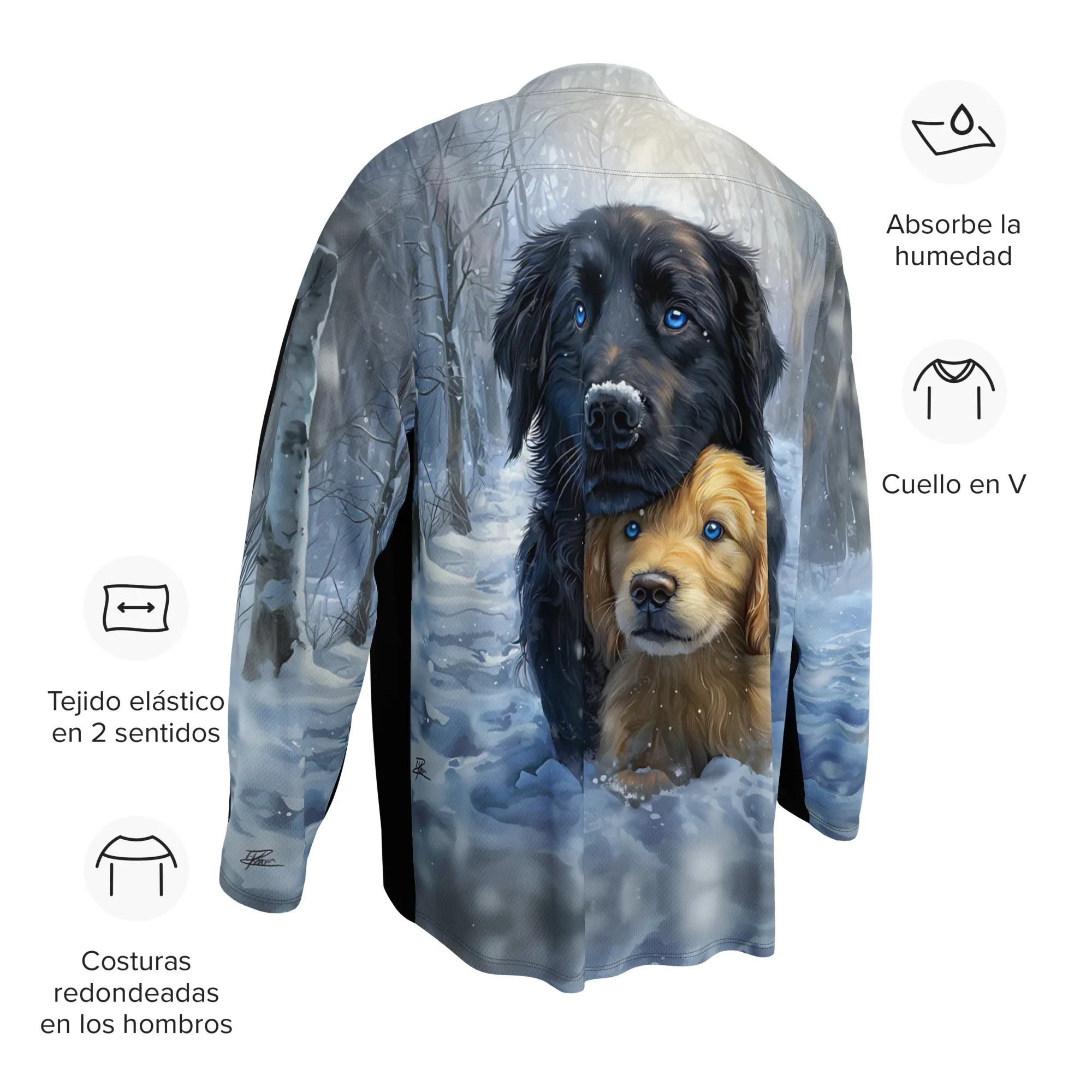 Snowy Embrace Recycled hockey fan jersey