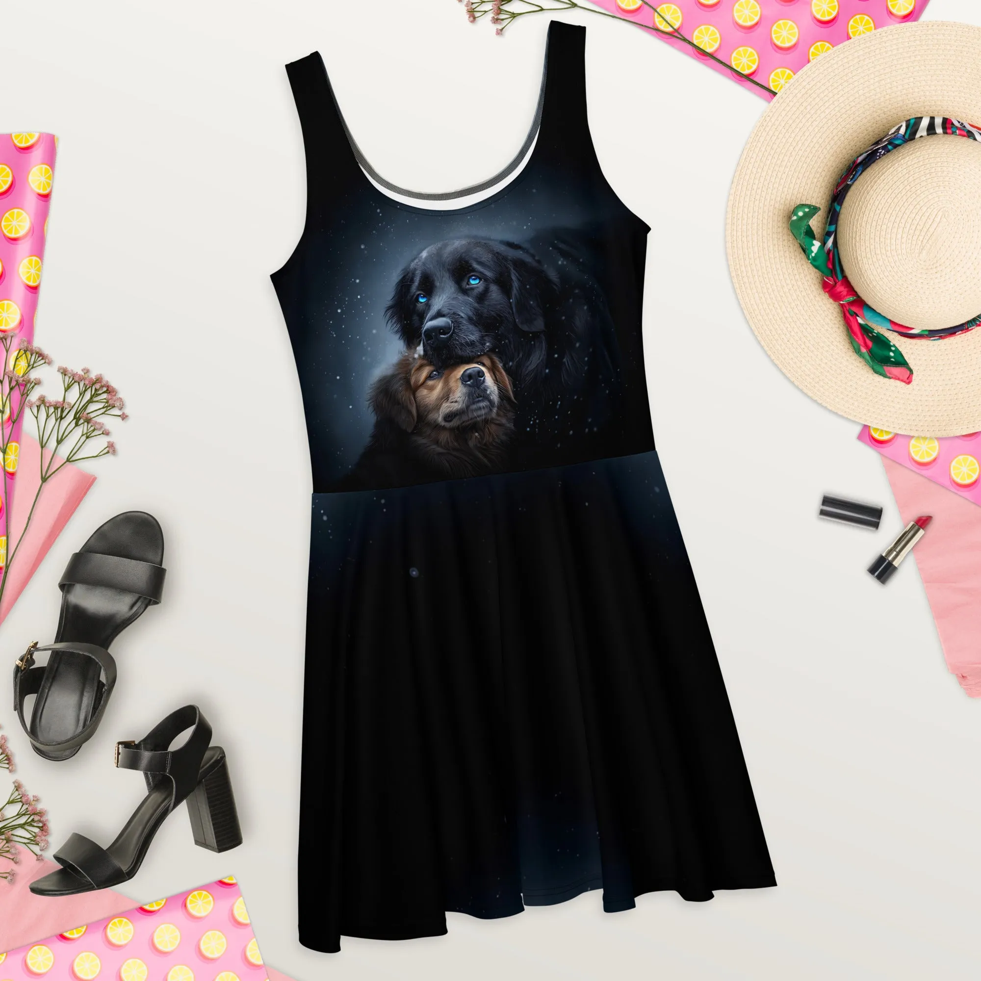 Snowy Embrace Skater Dress