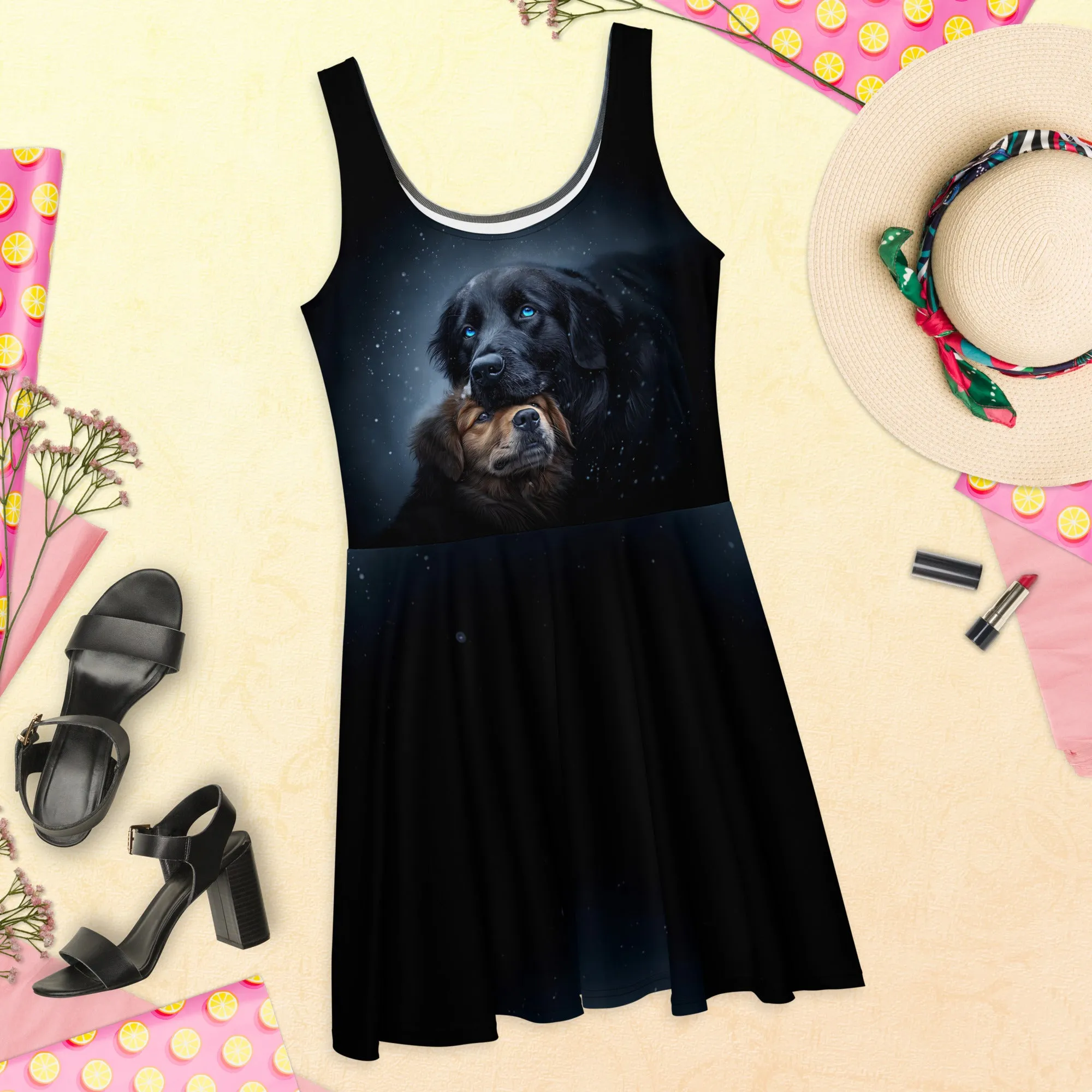 Snowy Embrace Skater Dress