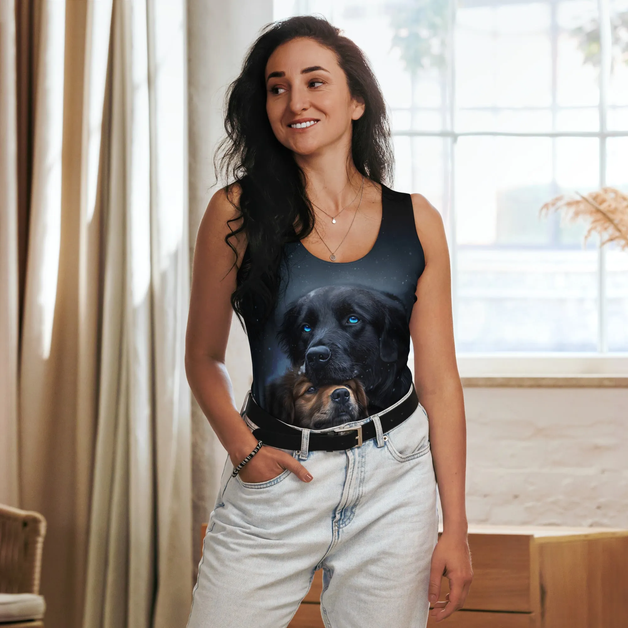 Snowy Embrace Sublimation Cut & Sew Tank Top