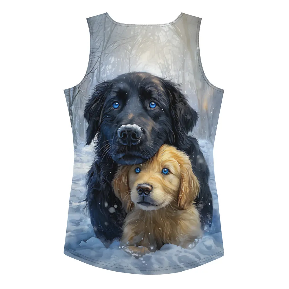Snowy Embrace Sublimation Cut & Sew Tank Top