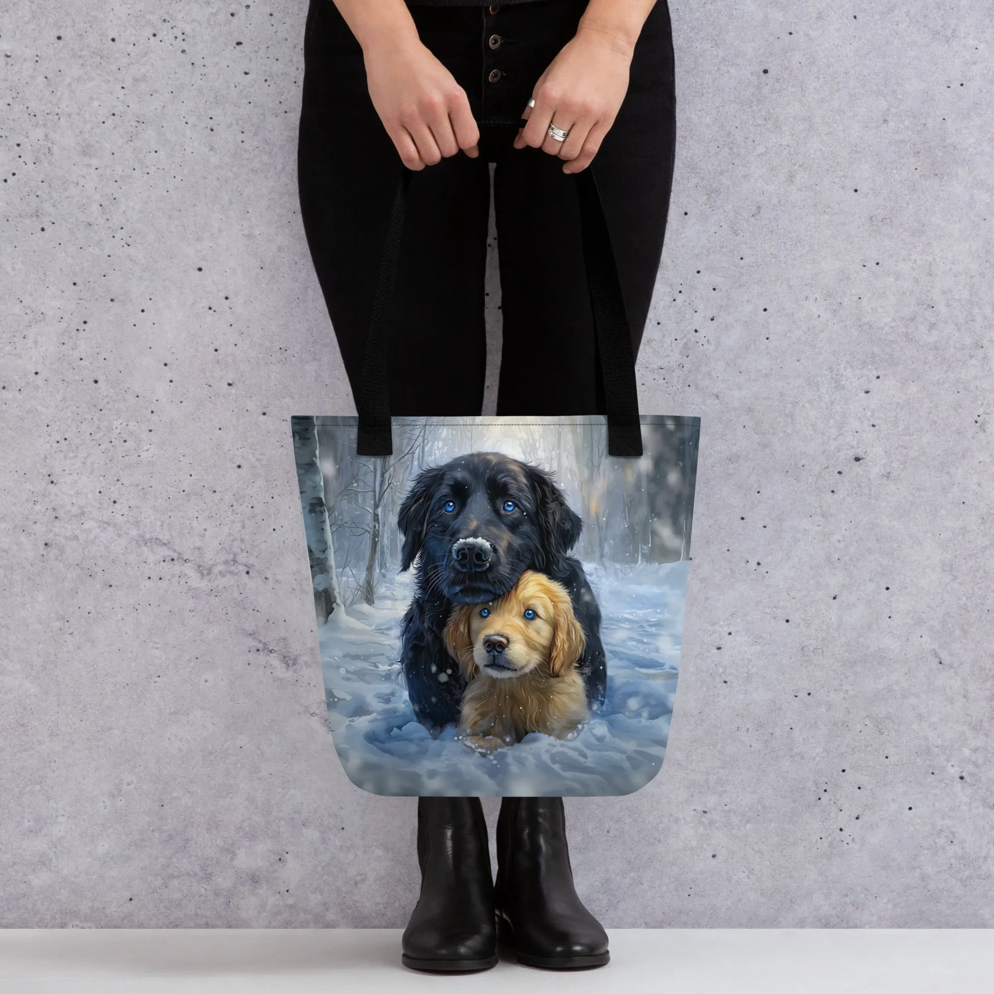 Snowy Embrace Tote bag