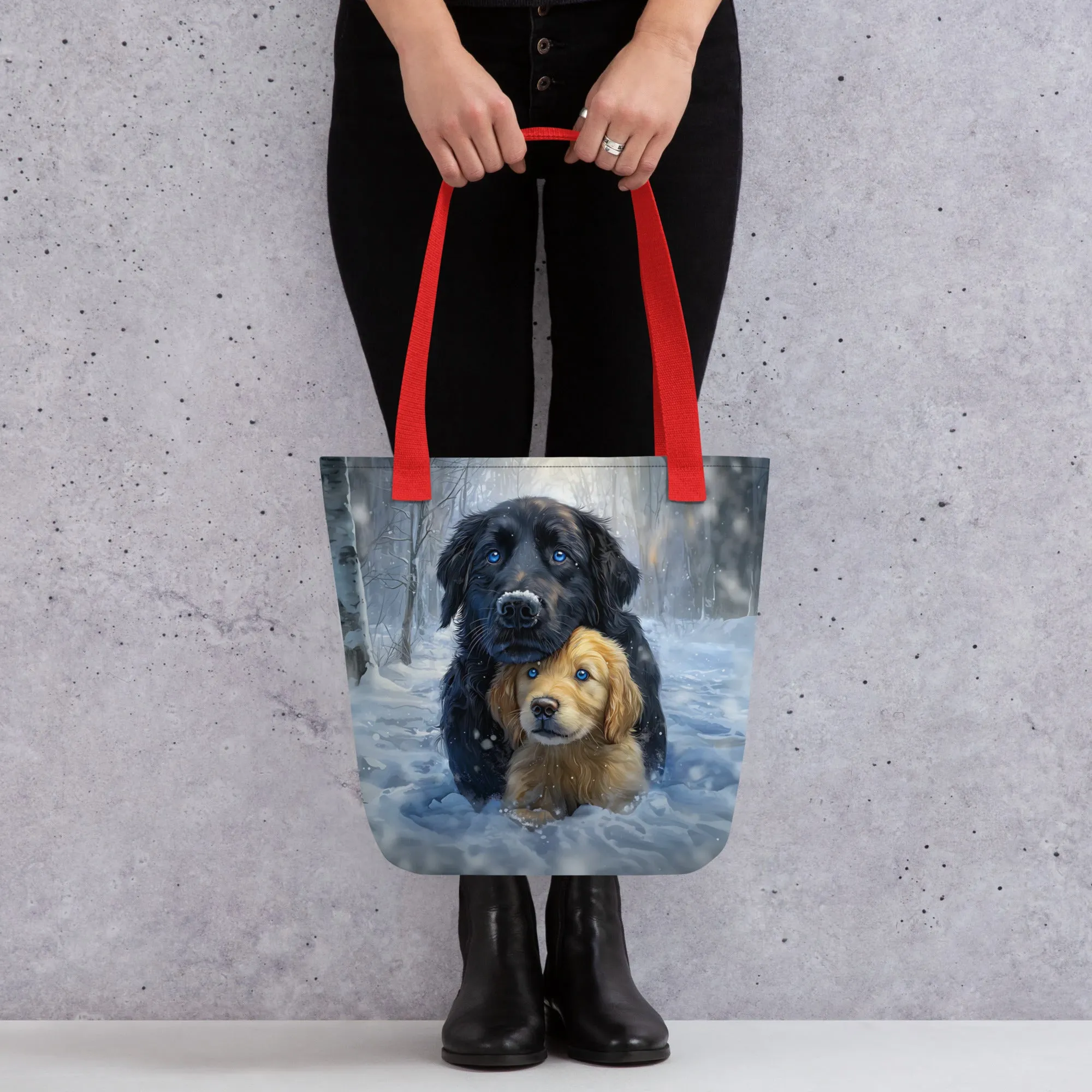 Snowy Embrace Tote bag
