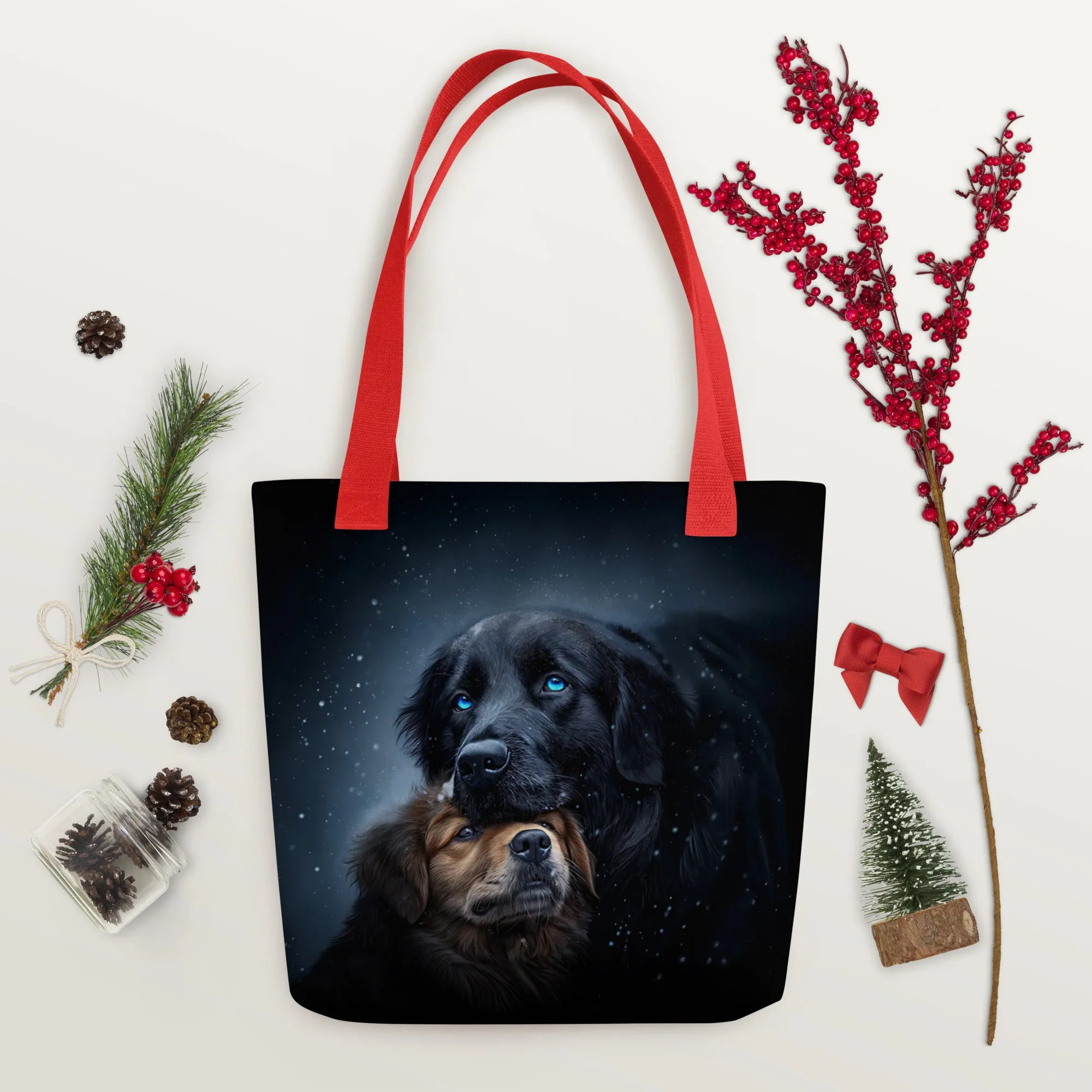 Snowy Embrace Tote bag