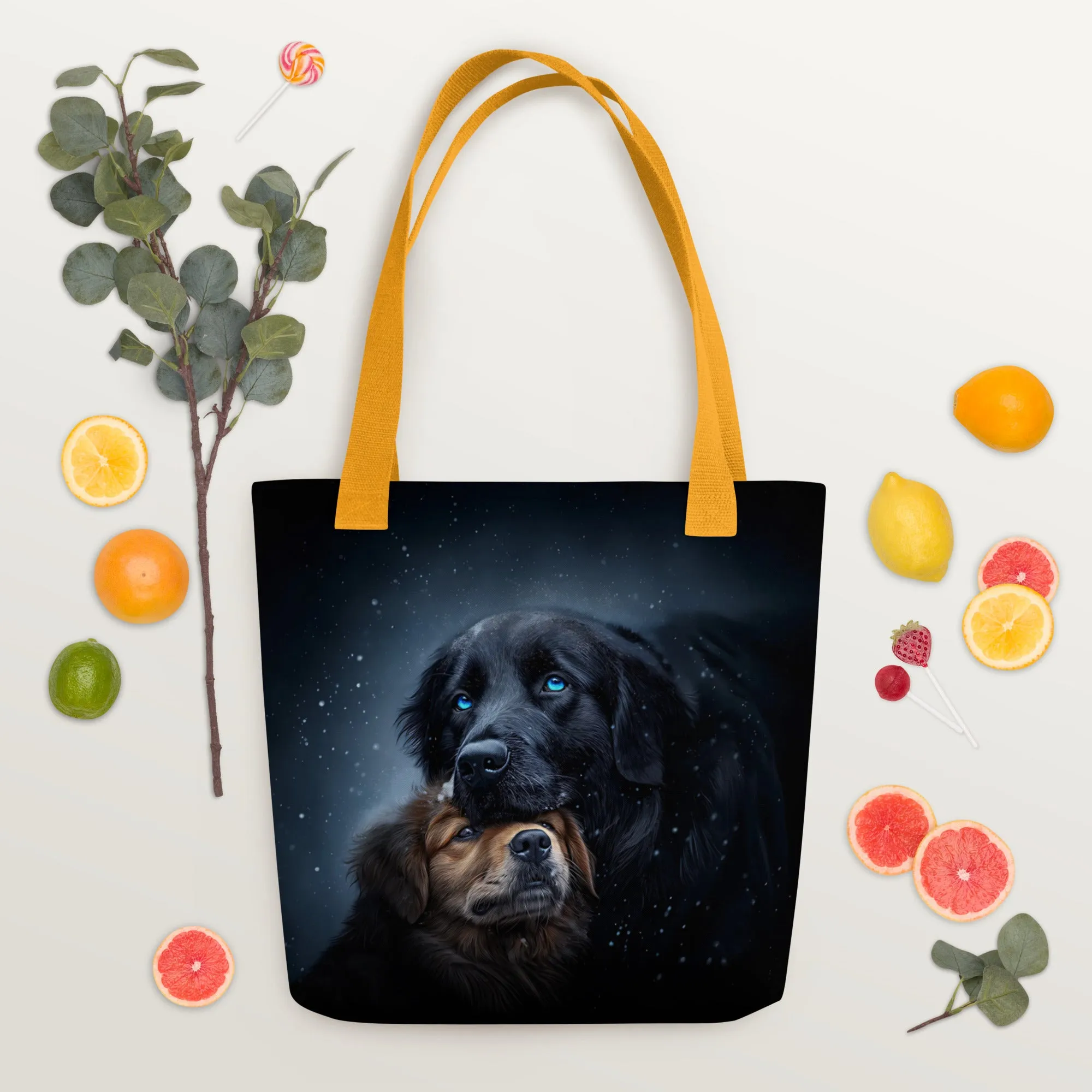 Snowy Embrace Tote bag