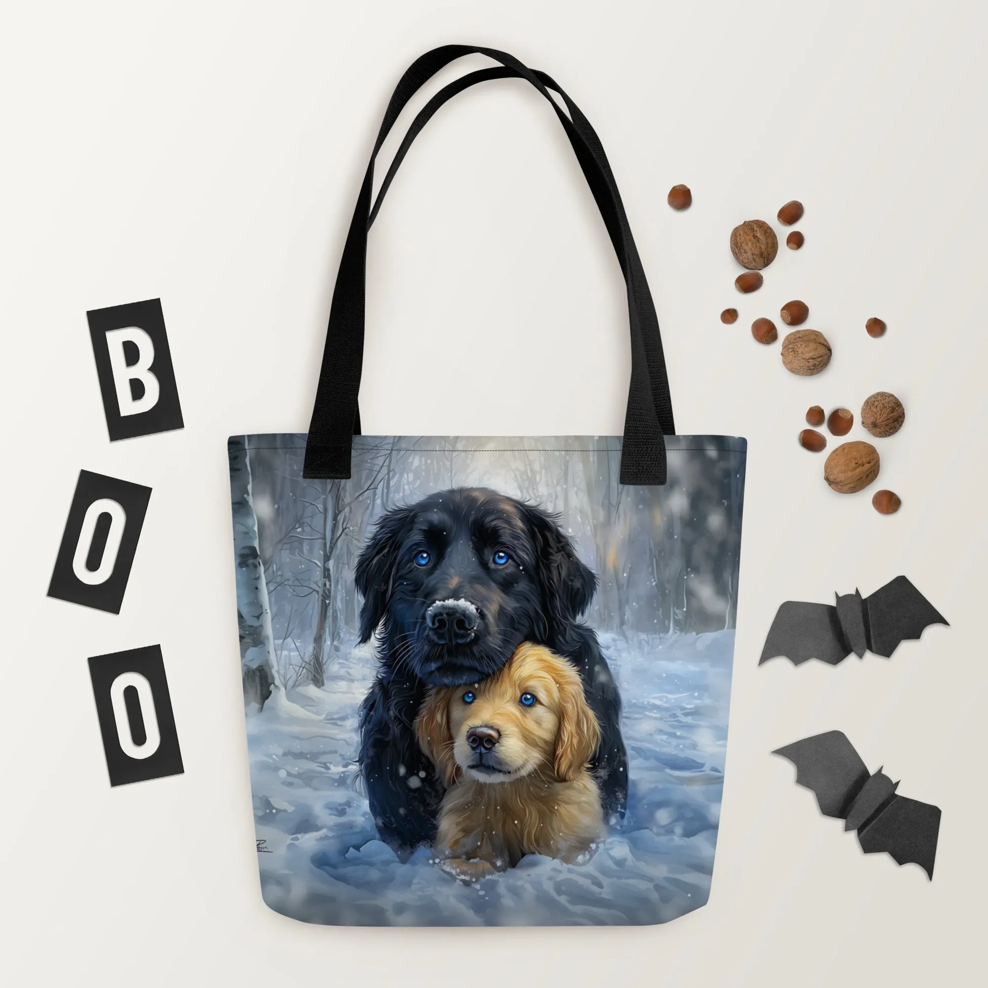 Snowy Embrace Tote bag