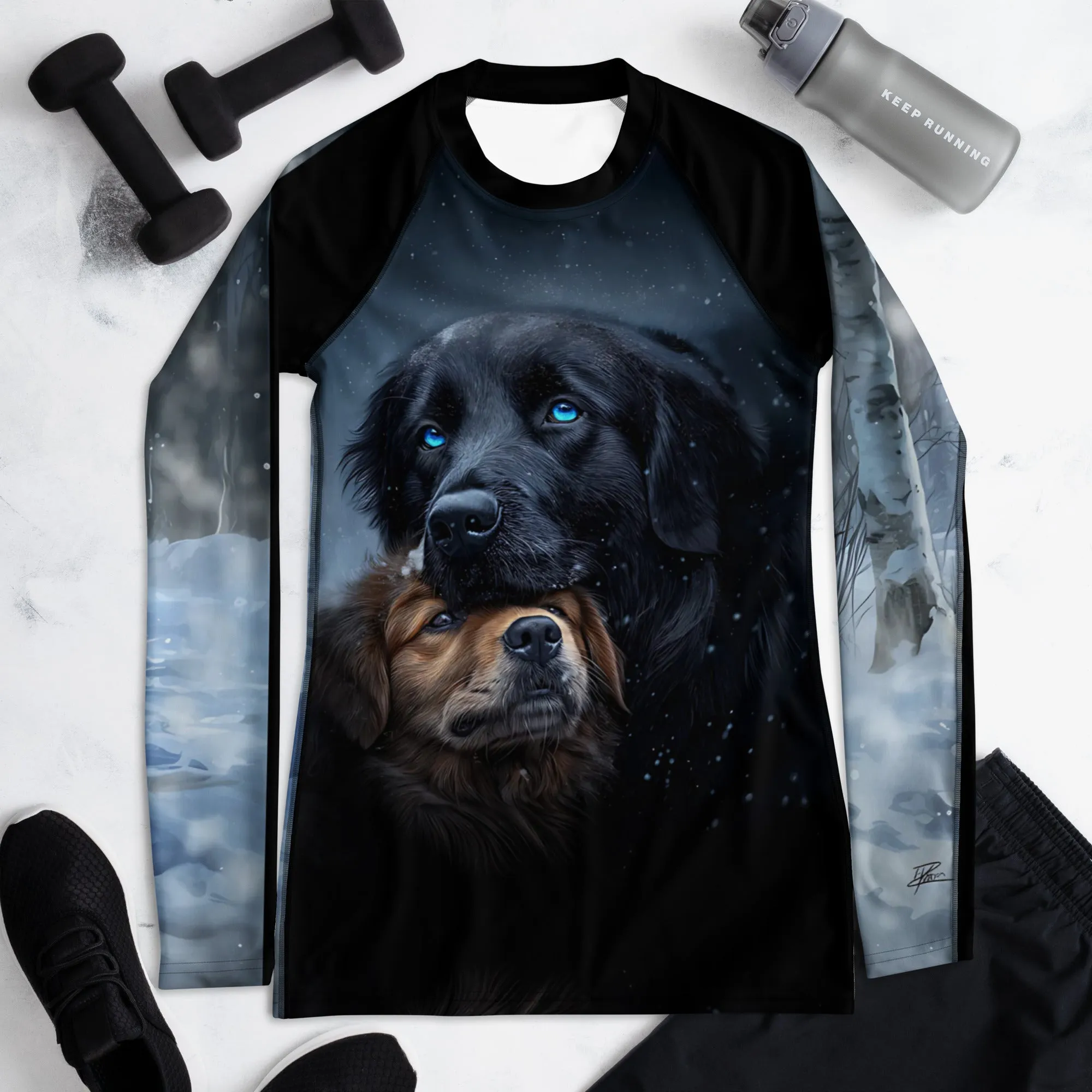 Snowy Embrace Women's Rash Guard