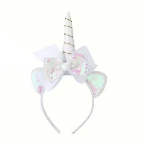 White Unicorn Headband
